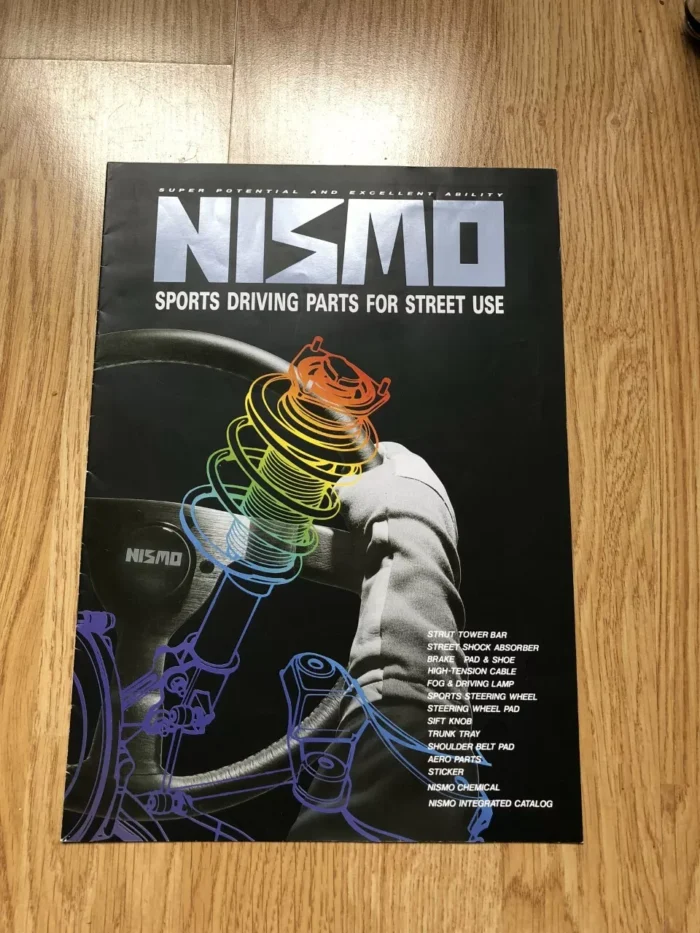 Nismo Old Logo Catalogue Brochure Vintage Rare Skyline R31 Wheel Shift Horn R32