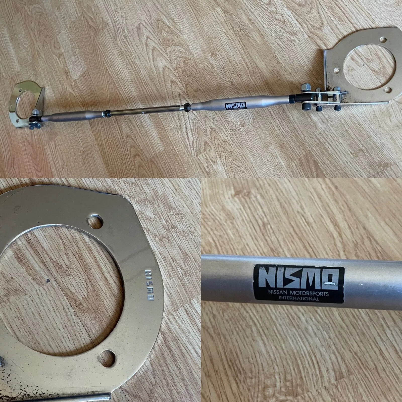 s-l1600-18 NISMO OLD LOGO STRUT TOWER BAR BRACE R31 SKYLINE GTS RARE HKS CUSCO JDM WHEEL - Image 1