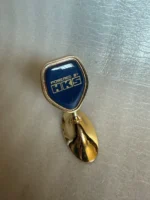 HKS GOLD HOOD EMBLEM ORNAMENT RARE FOR CEDRIC GLORIA PATROL CROWN 80s JDM BADGE