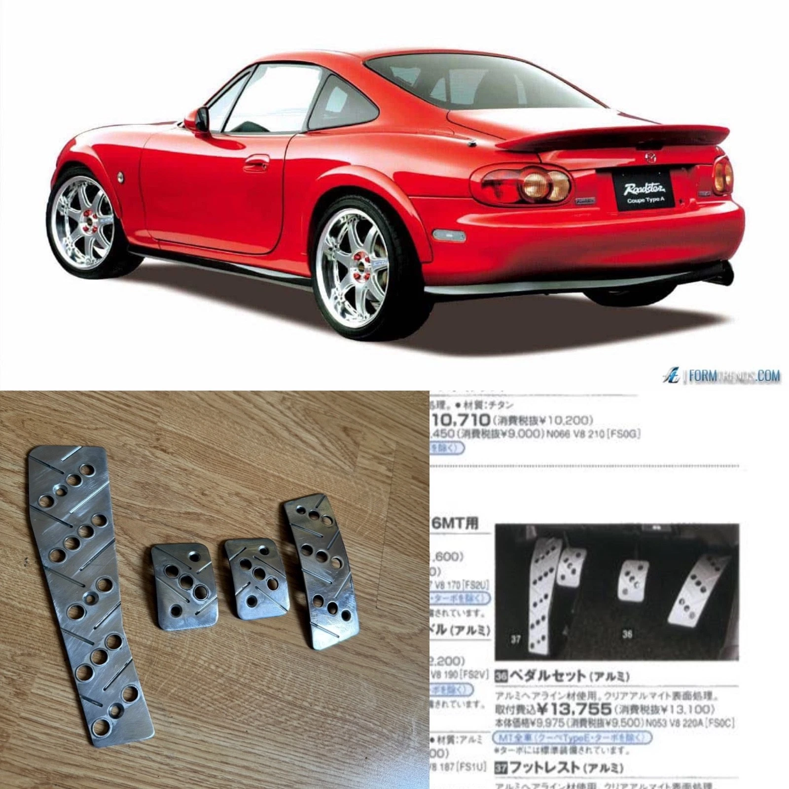 s-l1600-4-13 MAZDA MX5 OEM OPTIONAL PEDAL SET NB ROADSTER MIATA MAZDASPEED RARE 90s PEDALS - Image 1