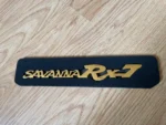SAVANNA RX7 GOLD EMBLEM BADGE SA22C FB FC3s Optional rare 13B Mazda Rotary Jdm