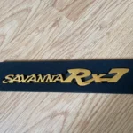 SAVANNA RX7 GOLD EMBLEM BADGE SA22C FB FC3s Optional rare 13B Mazda Rotary Jdm