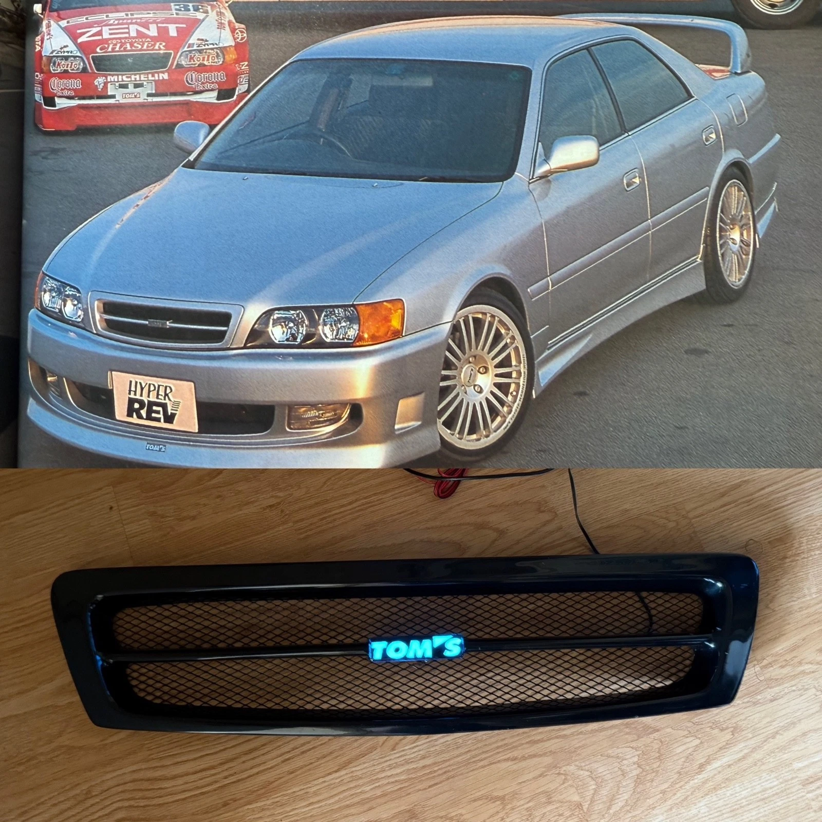 s-l1600-53 TOM’S TOMS GRILL EMBLEM LIGHT UP EL CHASER JZX100 TOURER V 6N9 1JZ TRD KIT RARE - Image 1
