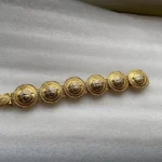 Gianni Versace Gold Plated Bracelet Vintage 90s Medusa Ring Arm badge 80s
