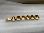 Gianni Versace Gold Plated Bracelet Vintage 90s Medusa Ring Arm badge 80s - Image 4