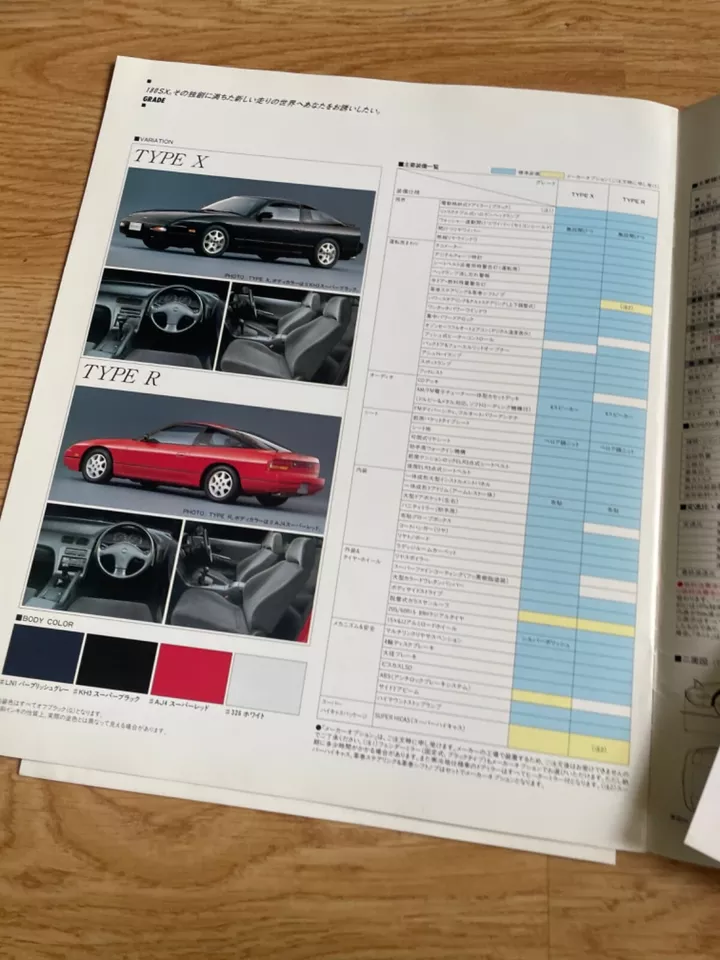 Nissan 180SX Chuki Brochure 90s Catalogue S13 RPS13 NISMO SR20